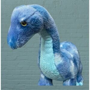 Aurora 15" Brachiosaurus Dinosaur Plush Blue Stuffed Animal Baby Nursery Gift